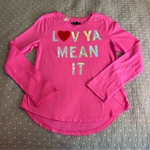 2 for $20 GAP Girls Pink Tee with Red Heart Accent XL (12) NWT
